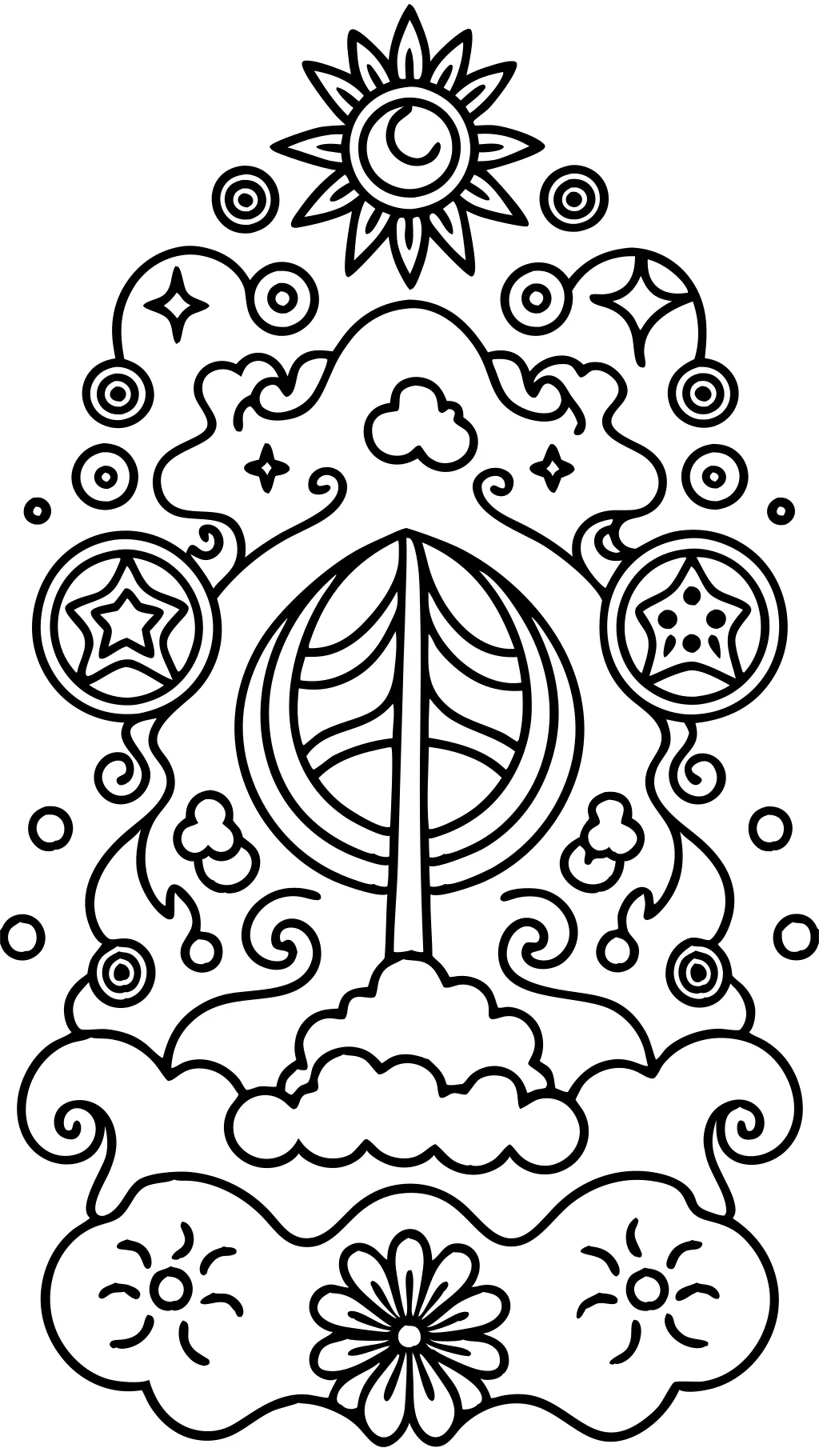 trippy hippie coloring pages